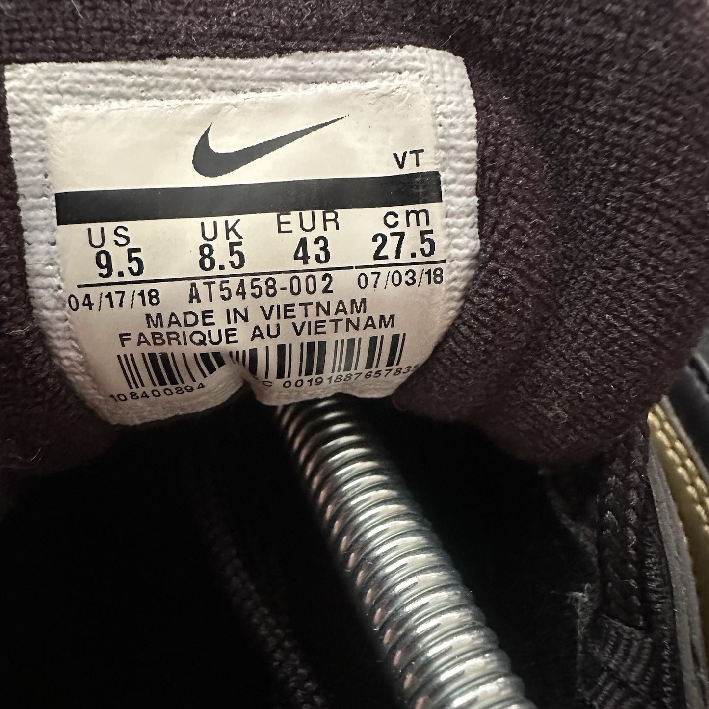 NIKE AIR MAX 97 QS B-SIDES METALLIC GOLD AT5458-002 SZ 9.5 SNEAKERS NO BOX Yesterday's Fits Clothing Fashion Vintage Streetwear Fashion Item