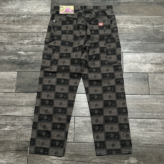 NWT $205 ICECREAM CHARGE DOUBLE KNEE ALL OVER PRINT CARPENTER PANTS 34x32 AOP Yesterday's Fits Clothing Fashion Vintage Streetwear Fashion Item