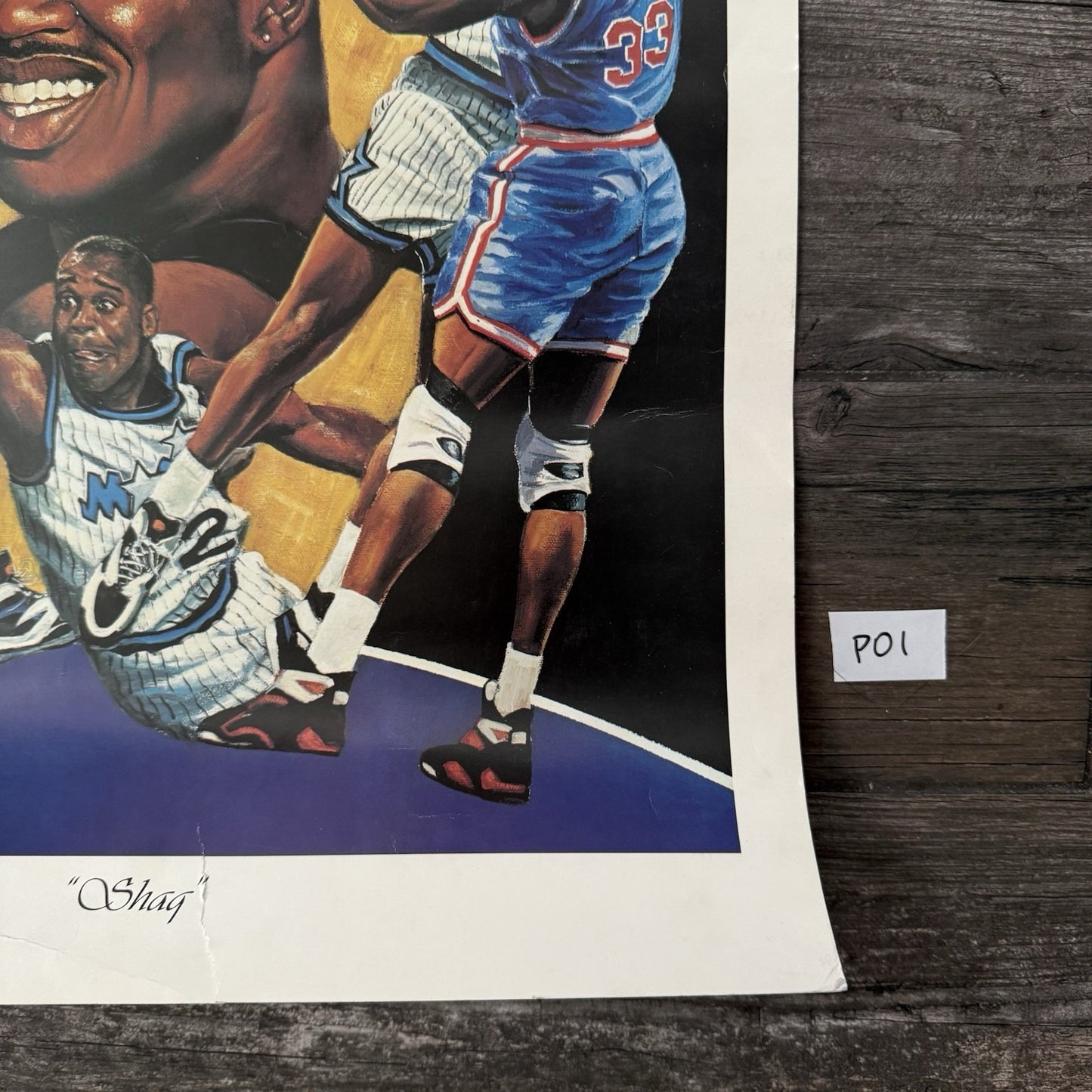 VTG '92 ORLANDO MAGIC SHAQUILLE O'NEAL ANGELO MARINO SIGNED LITHO POSTER /50 PO1 Yesterday's Fits Clothing Fashion Vintage Streetwear Fashion Item