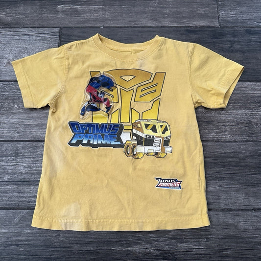 VTG TRANSFORMERS ANIMATED YELLOW YOUTH T-SHIRT SZ S SMALL OPTIMUS PRIME Yesterday's Fits Clothing Fashion Vintage Streetwear Fashion Item
