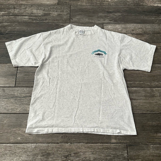 VTG 90s ANCHOR BLUE SURF GREY TEE T-SHIRT CLASSIC CAR SHORT SLEEVE SZ L Yesterday's Fits Clothing Fashion Vintage Streetwear Fashion Item