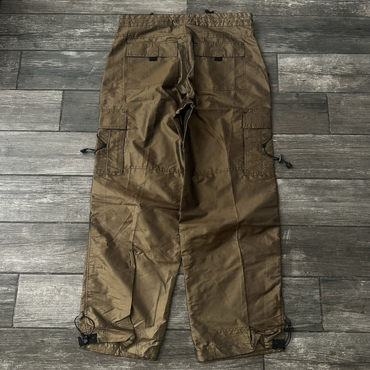 Y2K SOUTHPOLE FUNCTION BAGGY WIDE LEG BRONZE WINDBREAKER TRACK PANTS XL CARGO Yesterday's Fits Clothing Fashion Vintage Streetwear Fashion Item