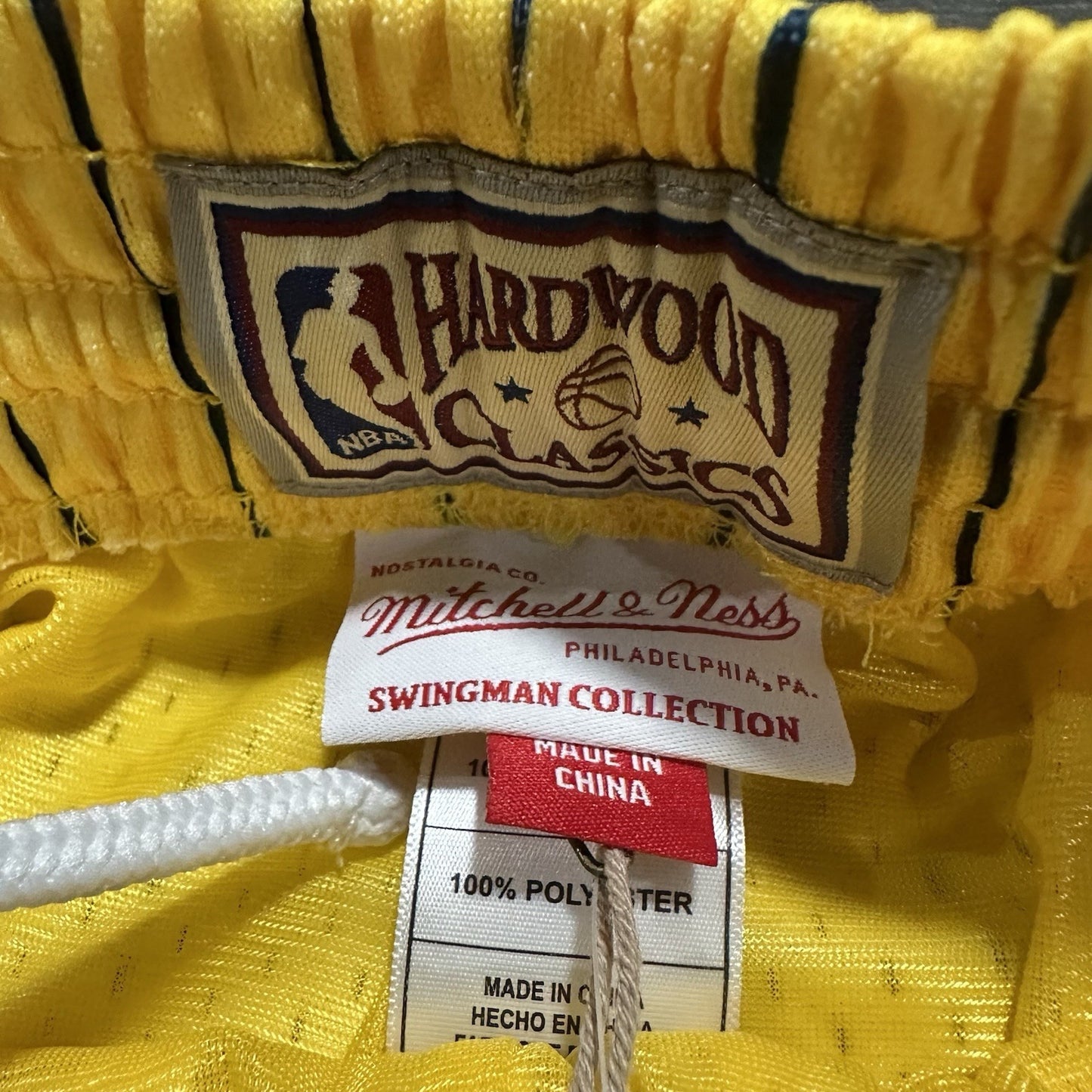 NWT MITCHELL & NESS INDIANA PACERS SWINGMAN BASKETBALL SHORTS YELLOW BLUE SZ S Yesterday's Fits Clothing Fashion Vintage Streetwear Fashion Item