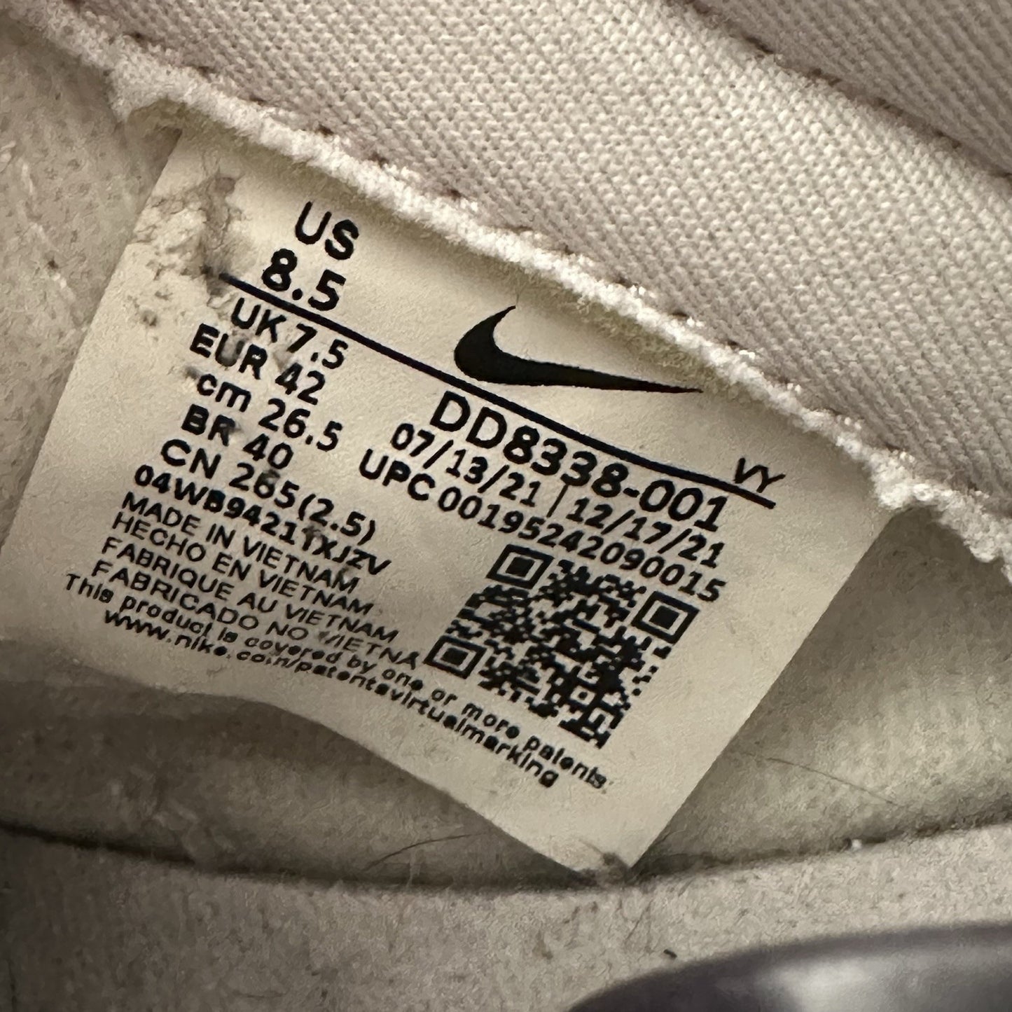 NIKE DUNK LOW PREMIUM LOW VAST GREY WMNS SZ 8.5 DD8338-001 SNEAKERS Yesterday's Fits Clothing Fashion Vintage Streetwear Fashion Item