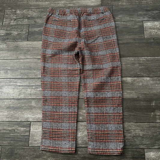STUSSY LOOSE BRYAN PANT PLAID GREY RED BLACK HEAVYWEIGHT SZ XL BAGGY (J) Yesterday's Fits Clothing Fashion Vintage Streetwear Fashion Item
