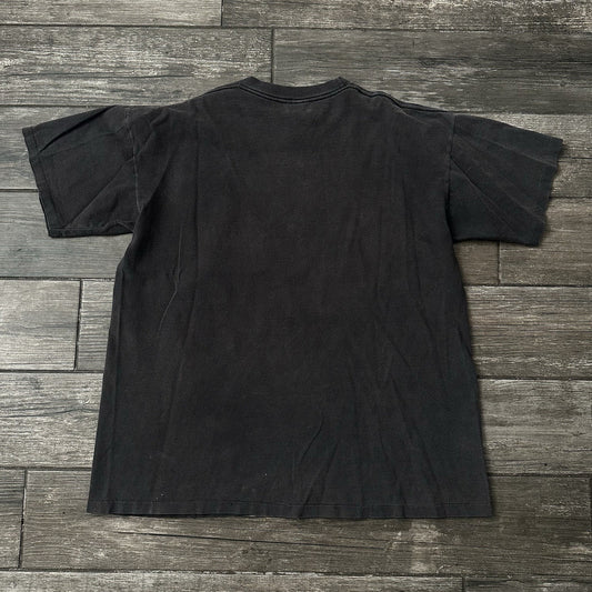 VTG NUTMEG UNLV RUNNIN REBELS BASKETBALL FADED BLACK T-SHIRT TEE SZ XL MAP RARE Yesterday's Fits Clothing Fashion Vintage Streetwear Fashion Item