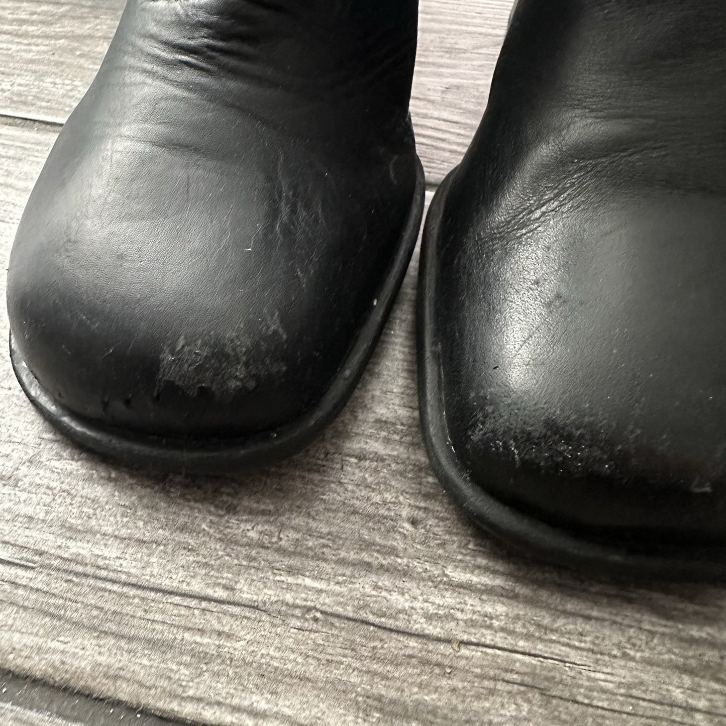 VTG HARLEY-DAVIDSON BLACK LEATHER ANKLE BOOTS FLAME EMBOSSED WMNS SZ 10 NO BOX Yesterday's Fits Clothing Fashion Vintage Streetwear Fashion Item