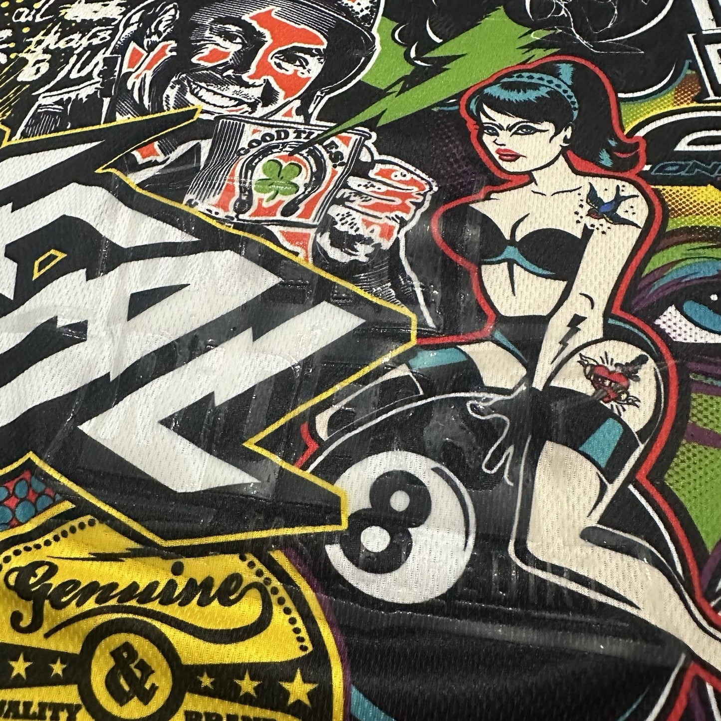 O'NEAL ELITE MAYHEM MOTOCROSS LONG SLEEVE JERSEY SZ L ALL OVER PRINT STICKER Yesterday's Fits Clothing Fashion Vintage Streetwear Fashion Item