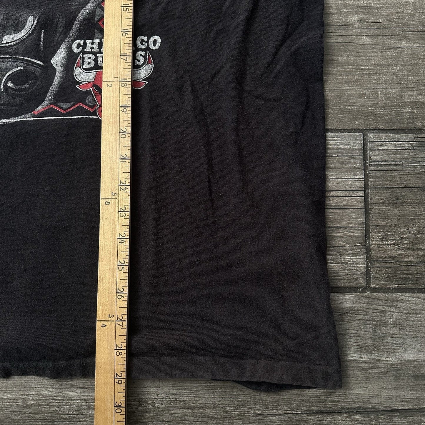 VTG 90s NBA CHICAGO BULLS BASKETBALL BLACK FADED DISTRESS T-SHIRT XXL LOGO 7 Yesterday's Fits Clothing Fashion Vintage Streetwear Fashion Item