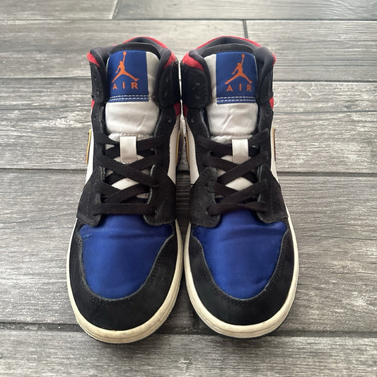 NIKE AIR JORDAN 1 MID SE 'RIVALS' LAKERS TOP 3 SZ 5Y BLACK WHITE PURPLE SNEAKER Yesterday's Fits Clothing Fashion Vintage Streetwear Fashion Item