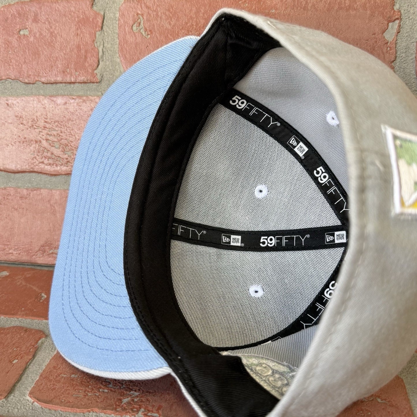 NEW ERA HOUSTON ASTROS FEATURE FITTED OPEL GREY BLUE BASEBALL HAT SZ 7 PATCH CAP Yesterday's Fits Clothing Fashion Vintage Streetwear Fashion Item