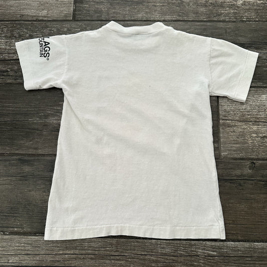 VTG 1993 LOONEY TUNES TWEETY BIRD SYLVESTER CAT WHITE T-SHIRT SIX FLAGS S 6-8 Yesterday's Fits Clothing Fashion Vintage Streetwear Fashion Item