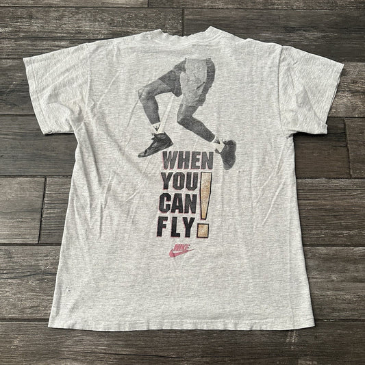 VTG NIKE MICHAEL JORDAN WHY DRIVE WHEN YOU CAN FLY BASKETBALL T-SHIRT SZ L Yesterday's Fits Clothing Fashion Vintage Streetwear Fashion Item