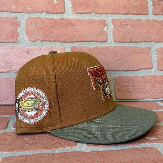 NEW ERA PITTSBURGH PIRATES THREE RIVER STADIUM FITTED BASEBALL HAT PATCH 6 7/8 Yesterday's Fits Clothing Fashion Vintage Streetwear Fashion Item