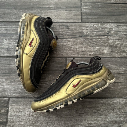 NIKE AIR MAX 97 QS B-SIDES METALLIC GOLD AT5458-002 SZ 9.5 SNEAKERS NO BOX Yesterday's Fits Clothing Fashion Vintage Streetwear Fashion Item
