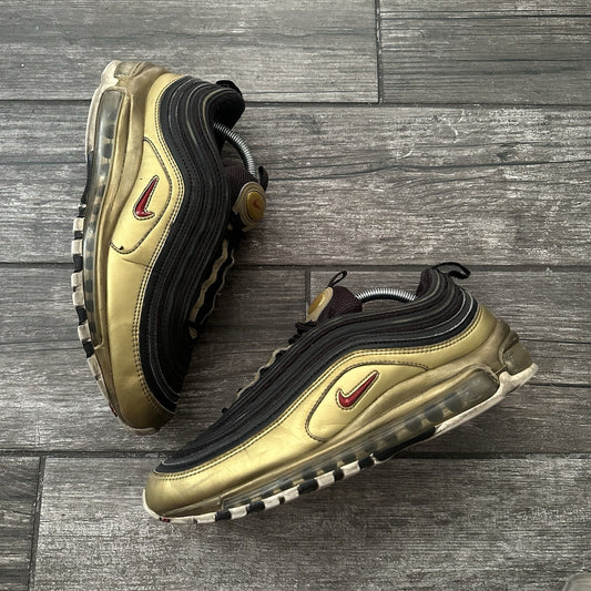 NIKE AIR MAX 97 QS B-SIDES METALLIC GOLD AT5458-002 SZ 9.5 SNEAKERS NO BOX Yesterday's Fits Clothing Fashion Vintage Streetwear Fashion Item