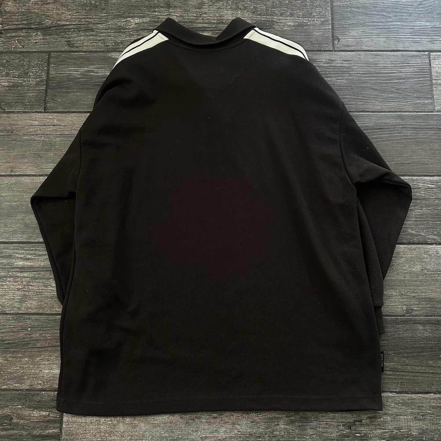 Y2K BOSS I.G. DESIGN LONG SLEEVE SWEATER STRIPED SLEEVE XL CHOCOLATE BROWN (J) Yesterday's Fits Clothing Fashion Vintage Streetwear Fashion Item