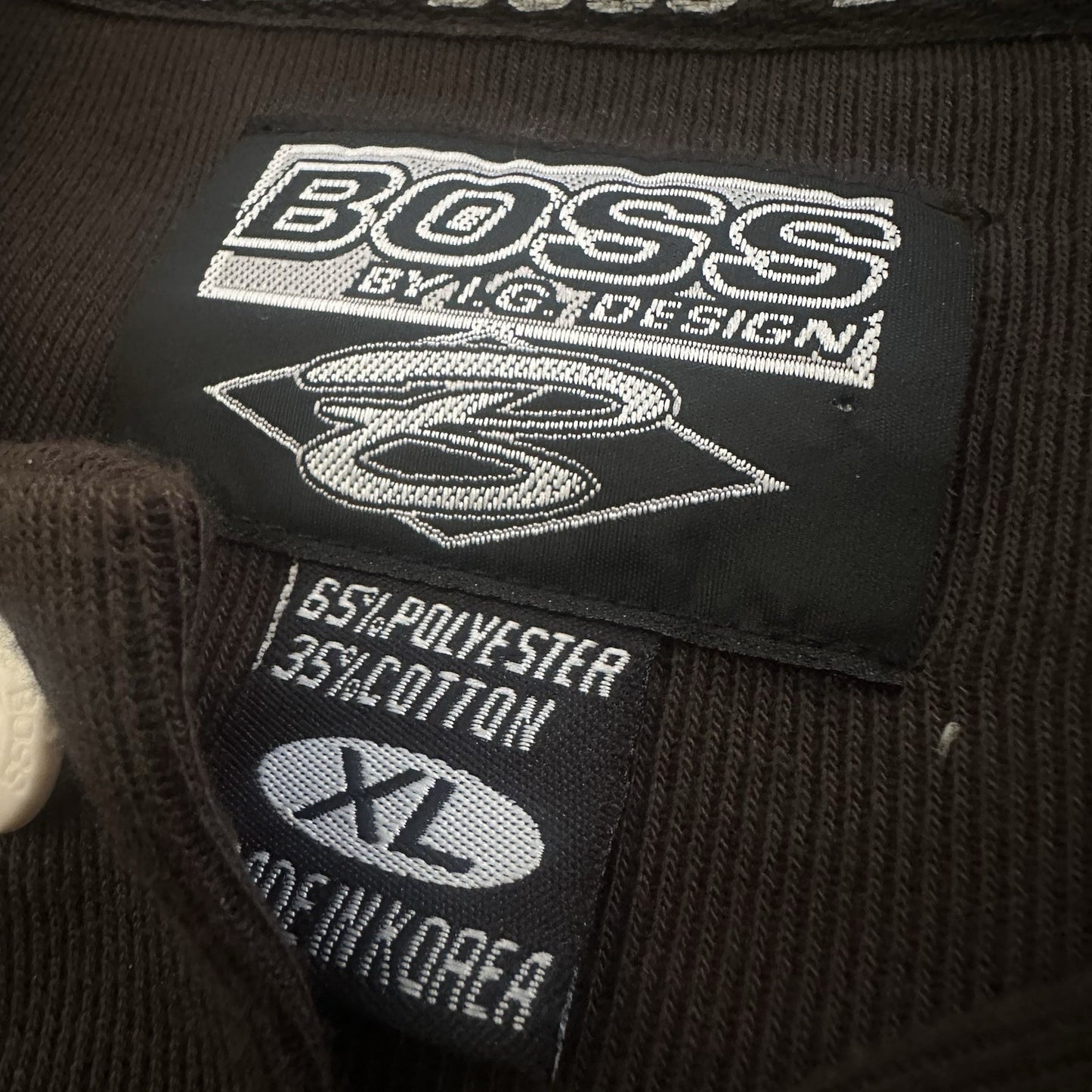 Y2K BOSS I.G. DESIGN LONG SLEEVE SWEATER STRIPED SLEEVE XL CHOCOLATE BROWN (J) Yesterday's Fits Clothing Fashion Vintage Streetwear Fashion Item