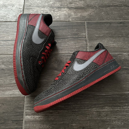 NIKE AIR FORCE 1 LOW AF1 MALONE ORIGINAL SIX BLACK RED SNEAKERS SZ 11 2006 Yesterday's Fits Clothing Fashion Vintage Streetwear Fashion Item