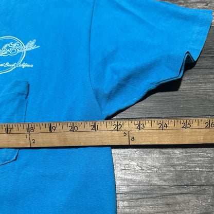 VTG 80s NEWPORT BEACH BALL CALIFORNIA BLUE POCKET SURF T-SHIRT SZ XL STEDMAN Yesterday's Fits Clothing Fashion Vintage Streetwear Fashion Item