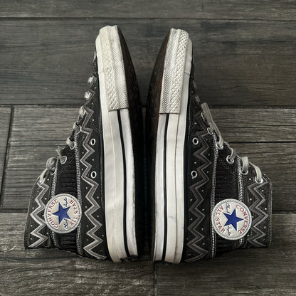 STUSSY CONVERSE CHUCK 70 HI BLACK MAGNET GREY 150794C SZ 8 MENS SNEAKERS NO BOX