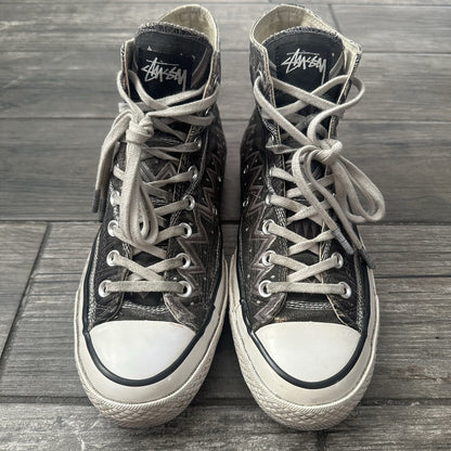 STUSSY CONVERSE CHUCK 70 HI BLACK MAGNET GREY 150794C SZ 8 MENS SNEAKERS NO BOX