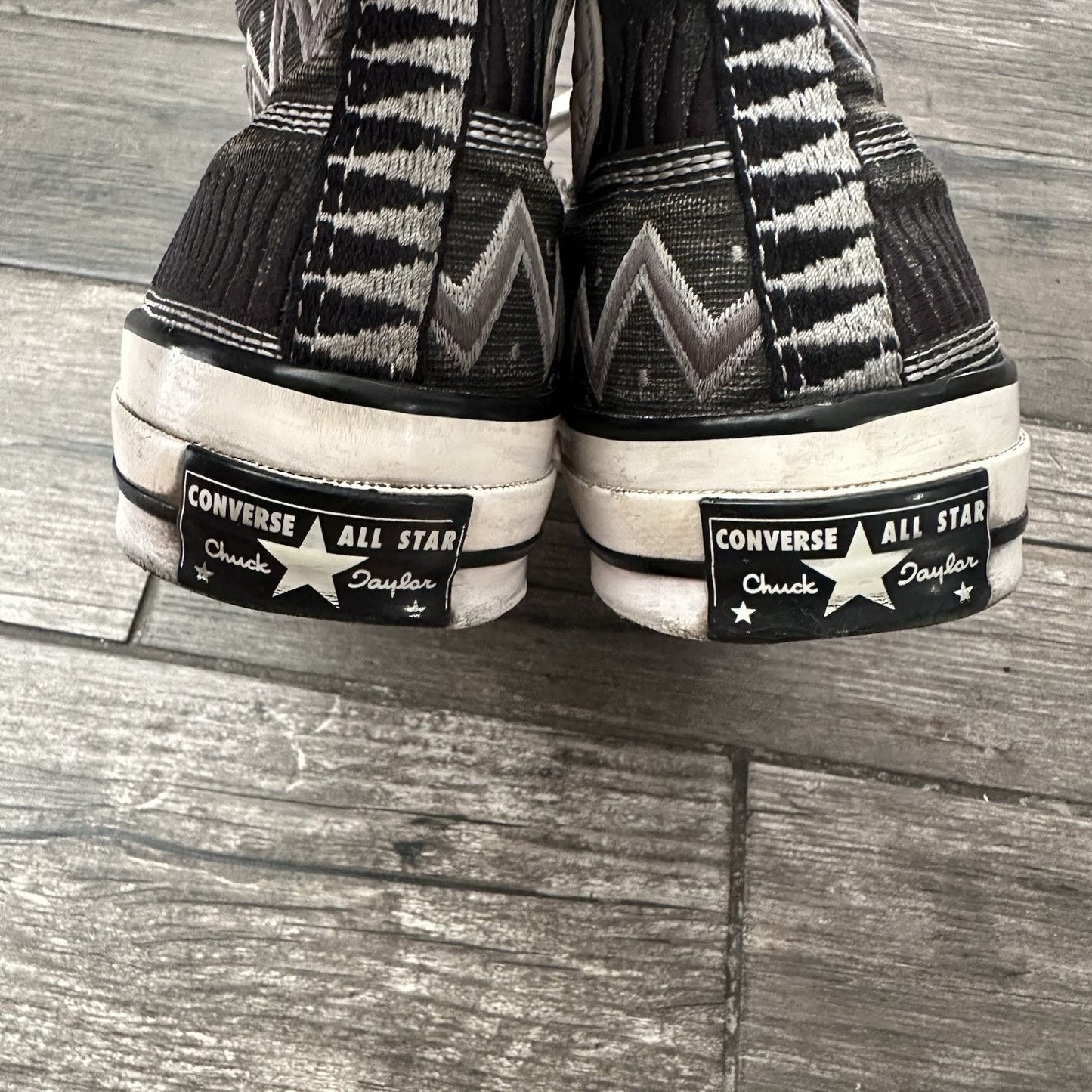 STUSSY CONVERSE CHUCK 70 HI BLACK MAGNET GREY 150794C SZ 8 MENS SNEAKERS NO BOX
