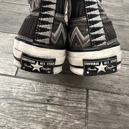 STUSSY CONVERSE CHUCK 70 HI BLACK MAGNET GREY 150794C SZ 8 MENS SNEAKERS NO BOX