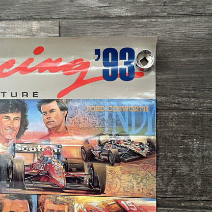 VTG 1993 FOR RACING INTO THE FUTURE CAR POSTER PROMO MUSTANG THUNDERBIRD PO9 Yesterday's Fits Clothing Fashion Vintage Streetwear Fashion Item