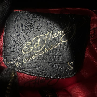 Y2K ED HARDY LOVE KILLS SLOWLY PUFFER VEST SLEEVELESS BUBBLE JACKET SZ WMNS S Yesterday's Fits Clothing Fashion Vintage Streetwear Fashion Item