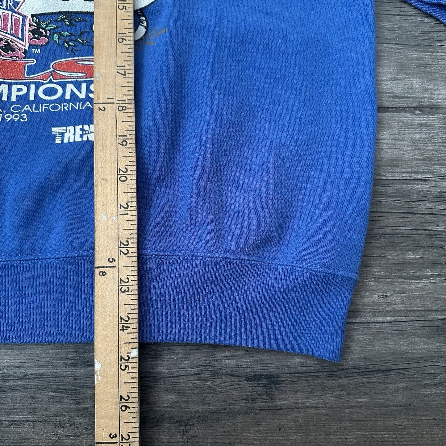 VTG BUFFALO BILLS AFC CHAMPS SUPER BOWL XXVII BLUE SWEATSHIRT FOOTBALL SZ L Yesterday's Fits Clothing Fashion Vintage Streetwear Fashion Item