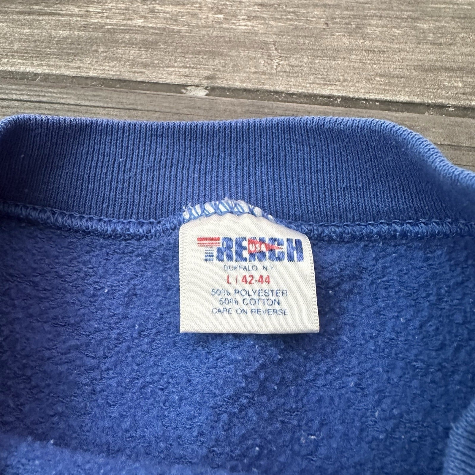 VTG BUFFALO BILLS AFC CHAMPS SUPER BOWL XXVII BLUE SWEATSHIRT FOOTBALL SZ L Yesterday's Fits Clothing Fashion Vintage Streetwear Fashion Item