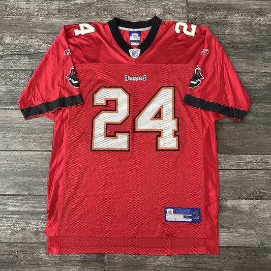 Y2K REEBOK TAMPA BAY BUCCANEERS CARNELL WILLIAMS RED FOOTBALL JERSEY SZ L Yesterday's Fits Clothing Fashion Vintage Streetwear Fashion Item