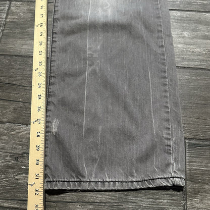 Y2K KANJI GREY BAGGY DENIM JEANS DISTRESSED FADED WIDE LEG MEASURES 40X32 Yesterday's Fits Clothing Fashion Vintage Streetwear Fashion Item