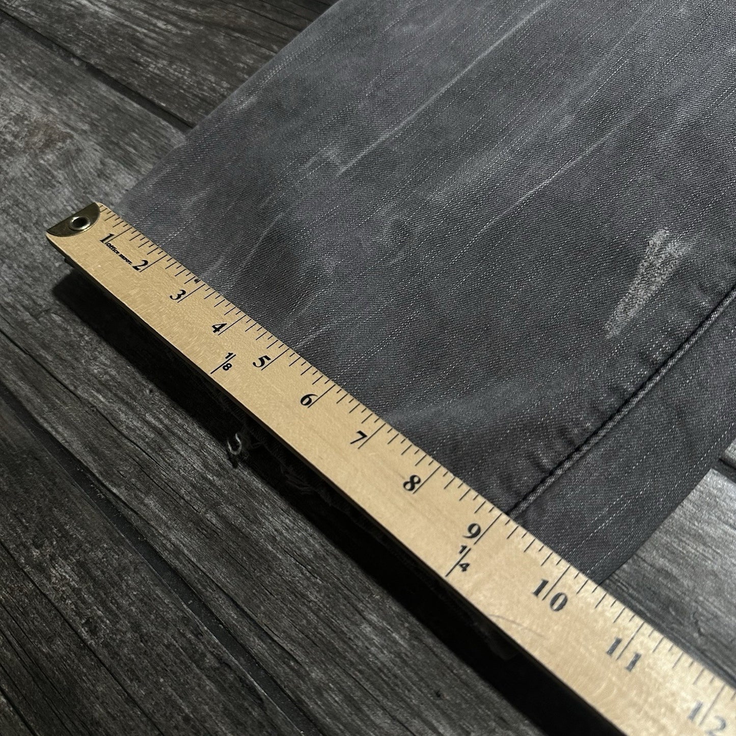 Y2K KANJI GREY BAGGY DENIM JEANS DISTRESSED FADED WIDE LEG MEASURES 40X32 Yesterday's Fits Clothing Fashion Vintage Streetwear Fashion Item