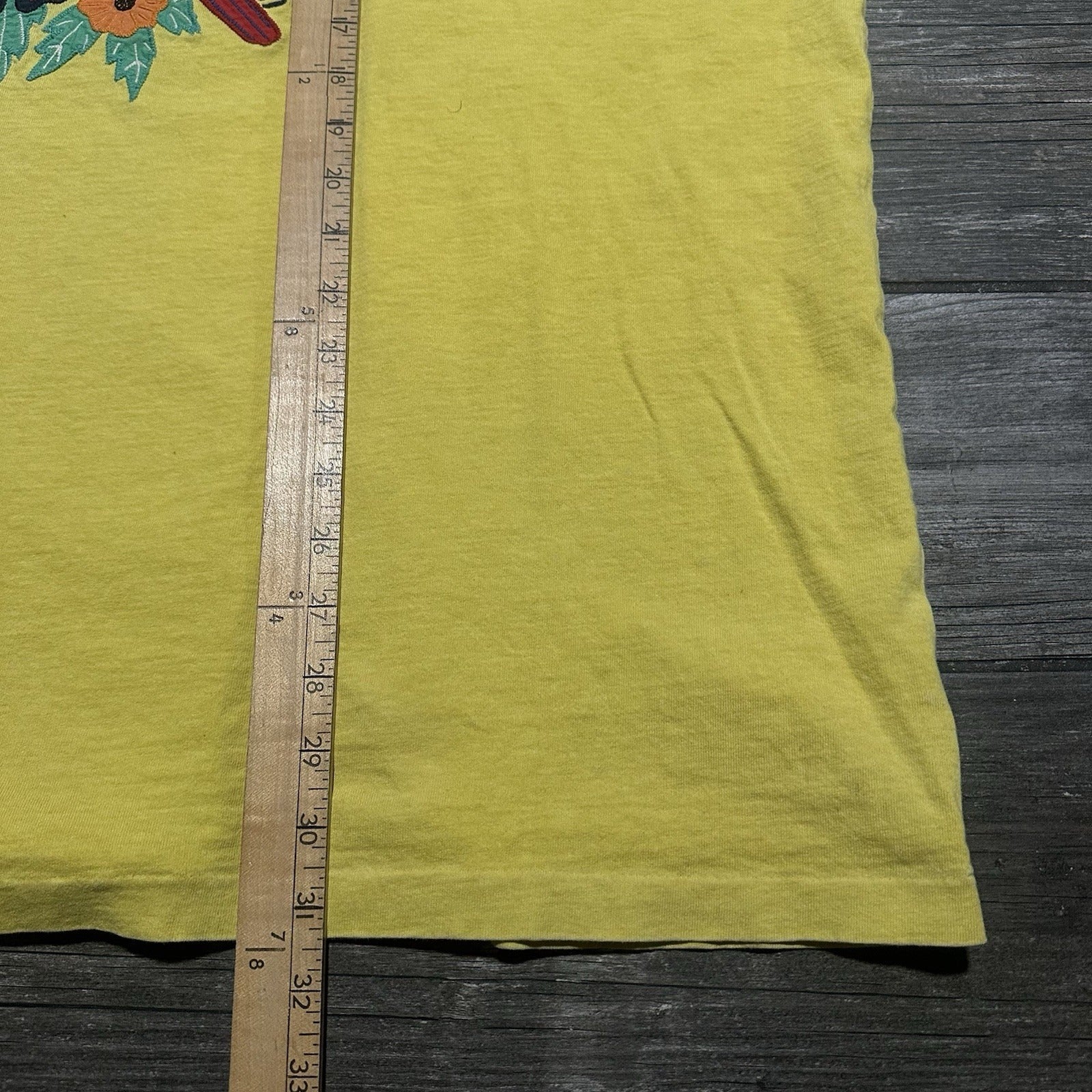 POLO RALPH LAUREN EMBROIDERED PARROT YELLOW T-SHIRT 2XL-BIG 2XB Yesterday's Fits Clothing Fashion Vintage Streetwear Fashion Item