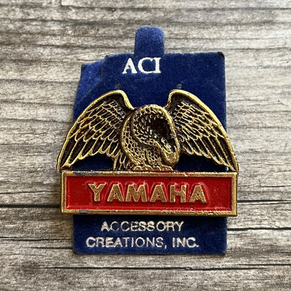 NEW VTG 80s YAMAHA MOTORCYCLES EAGLE PIN LOGO RACING CAR JAPANESE Yesterday's Fits Clothing Fashion Vintage Streetwear Fashion Item