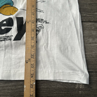 VTG DISNEY SNOW WHITE & THE 7 DWARFS DOPEY ANATOMY T-SHIRT WHITE SZ M Yesterday's Fits Clothing Fashion Vintage Streetwear Fashion Item