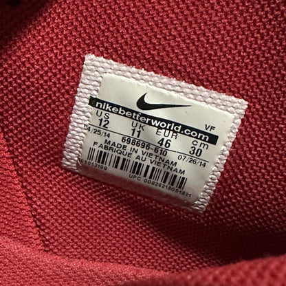 NIKE AIR FORCE 1 HIGH SUPREME WORLD FAMOUS RED 698696 610 NO BOX SZ 12 SNEAKERS Yesterday's Fits Clothing Fashion Vintage Streetwear Fashion Item