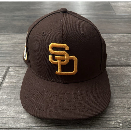 NEW ERA DIET STARTS MONDAY SAN DIEGO PADRES BROWN FITTED SZ 7 ALL STAR PATCH HAT Yesterday's Fits Clothing Fashion Vintage Streetwear Fashion Item