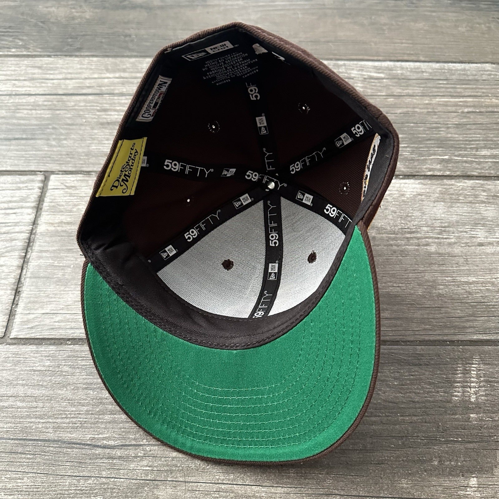 NEW ERA DIET STARTS MONDAY SAN DIEGO PADRES BROWN FITTED SZ 7 ALL STAR PATCH HAT Yesterday's Fits Clothing Fashion Vintage Streetwear Fashion Item