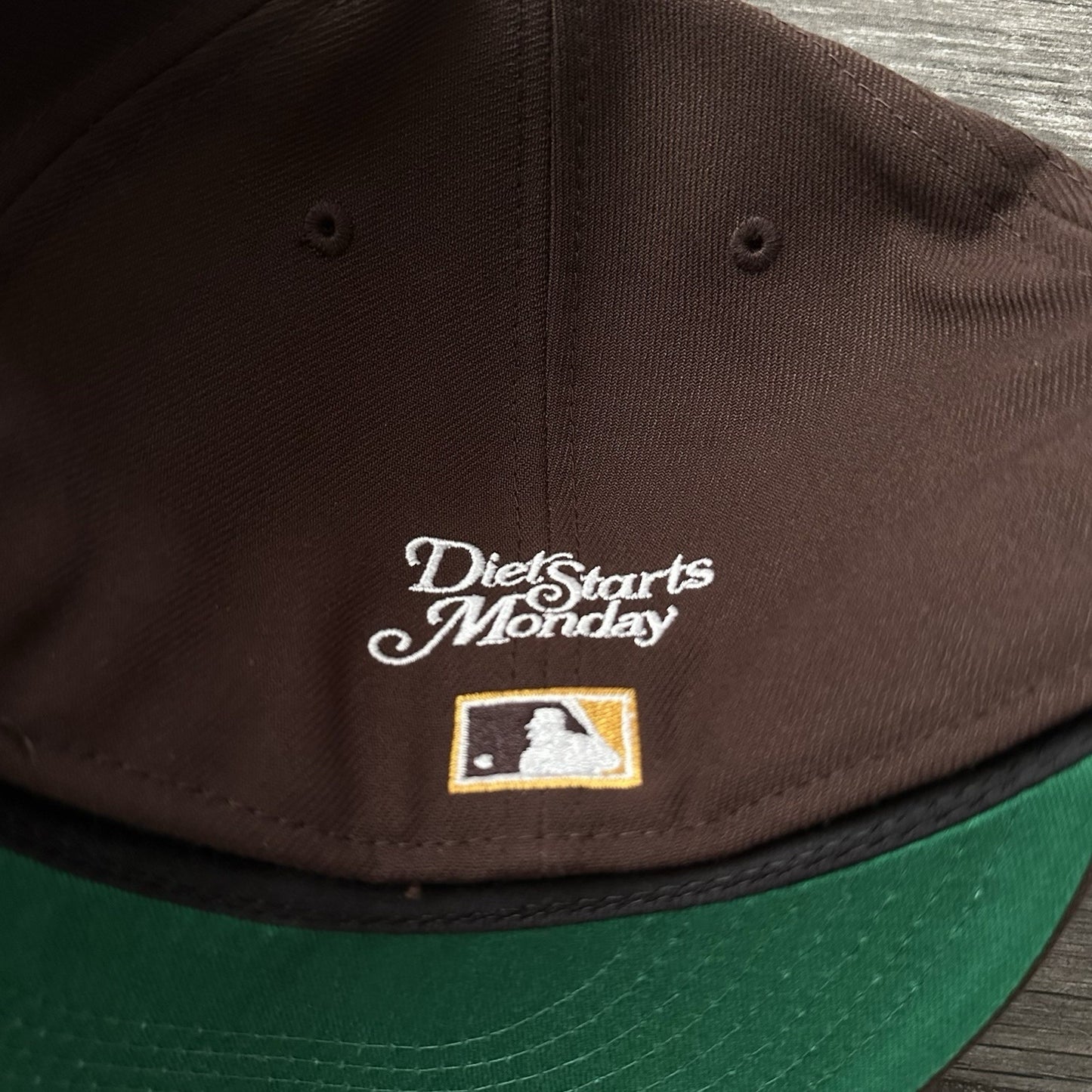 NEW ERA DIET STARTS MONDAY SAN DIEGO PADRES BROWN FITTED SZ 7 ALL STAR PATCH HAT Yesterday's Fits Clothing Fashion Vintage Streetwear Fashion Item
