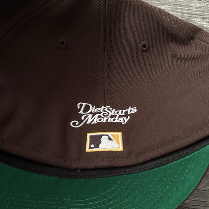 NEW ERA DIET STARTS MONDAY SAN DIEGO PADRES BROWN FITTED SZ 7 ALL STAR PATCH HAT Yesterday's Fits Clothing Fashion Vintage Streetwear Fashion Item
