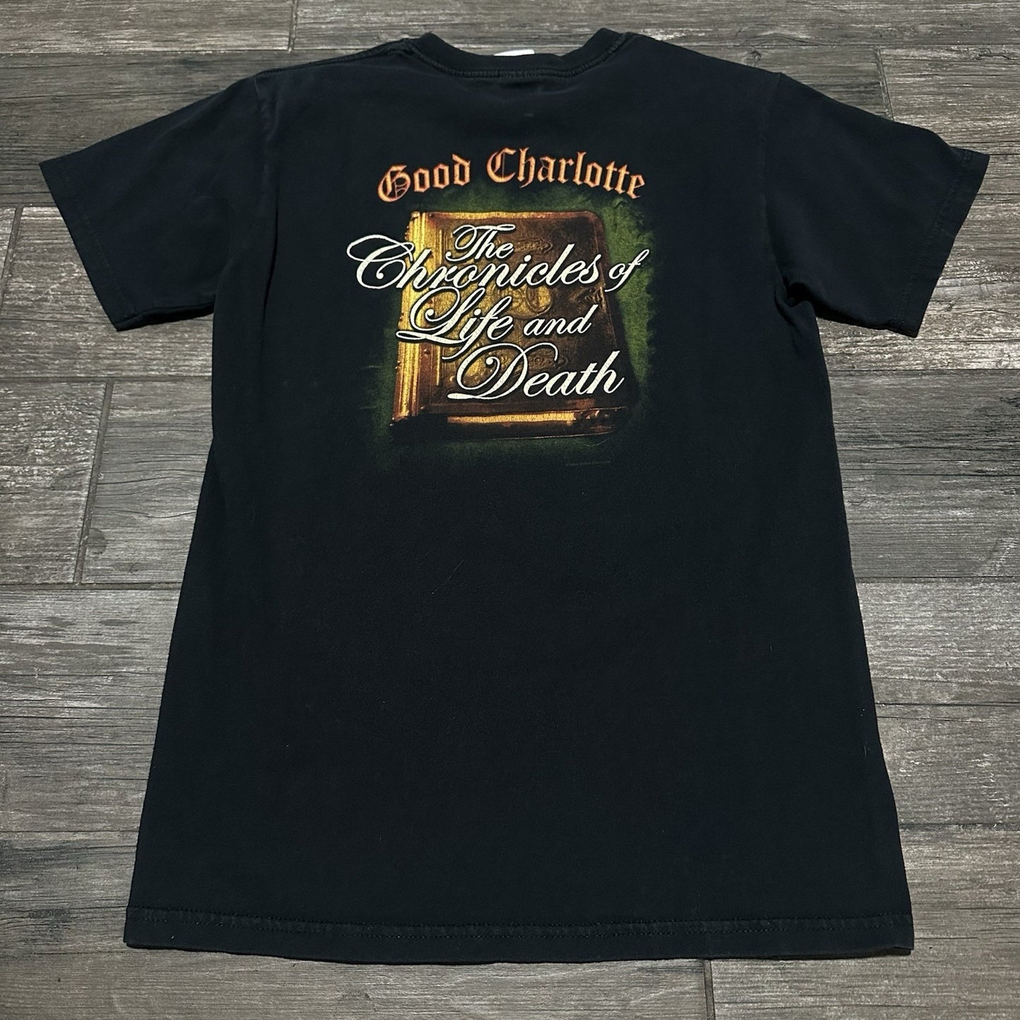 Y2K GOOD CHARLOTTE THE CHRONICLES OF LIFE & DEATH BLACK TOUR CONCERT T-SHIRT S Yesterday's Fits Clothing Fashion Vintage Streetwear Fashion Item