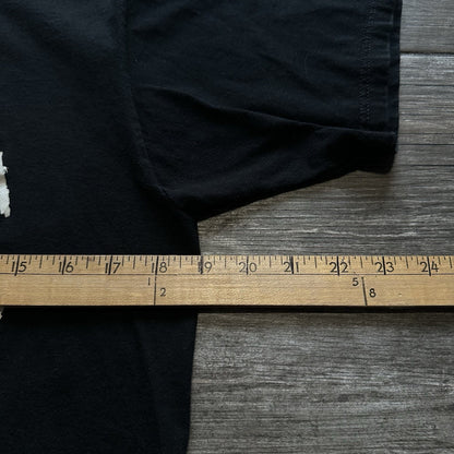 VTG 1990 LOS ANGELES KINGS BLACK FACE-MASK TEE T-SHIRT WHITE SWINGSTER NHL SZ L Yesterday's Fits Clothing Fashion Vintage Streetwear Fashion Item