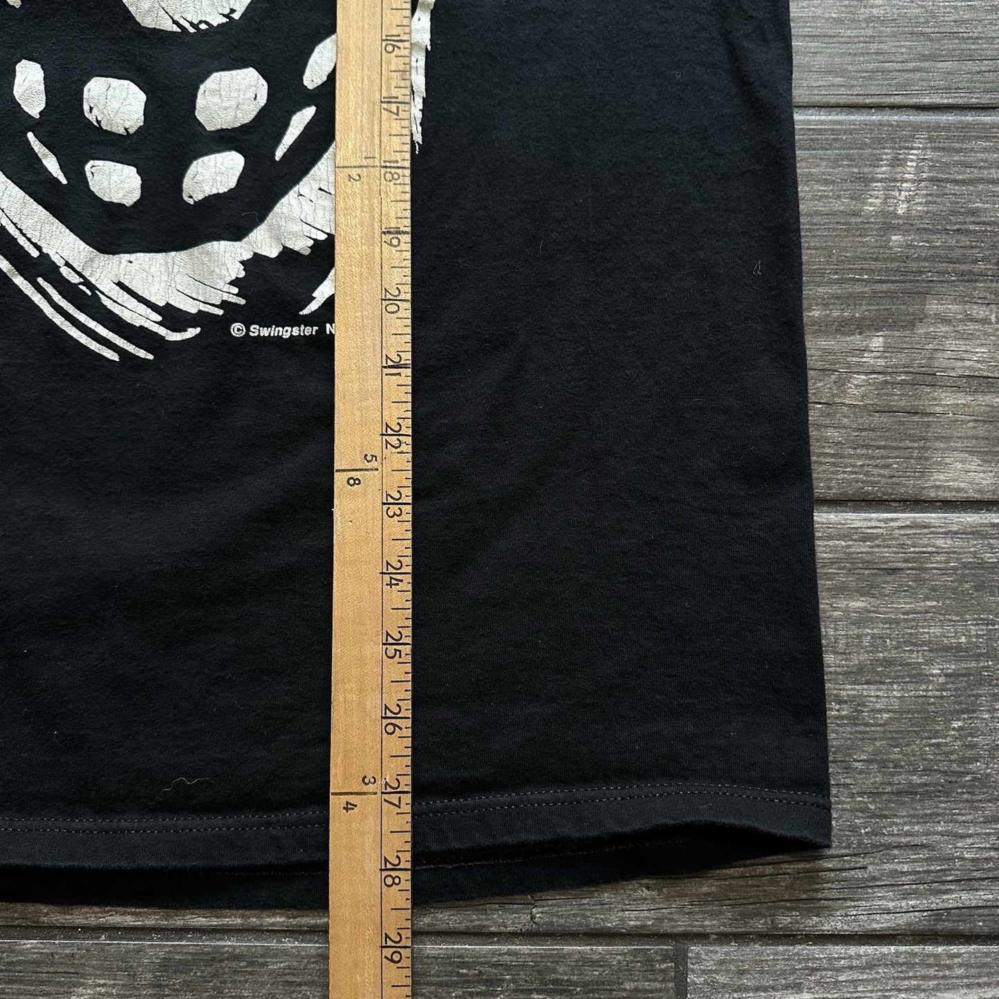 VTG 1990 LOS ANGELES KINGS BLACK FACE-MASK TEE T-SHIRT WHITE SWINGSTER NHL SZ L Yesterday's Fits Clothing Fashion Vintage Streetwear Fashion Item