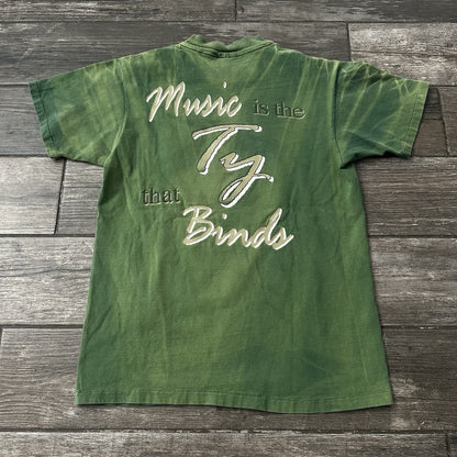 VTG 90s TY ENGLAND COUNTRY MUSIC FADED DISTRESSED GREEN T-SHIRT TEE SZ M Yesterday's Fits Clothing Fashion Vintage Streetwear Fashion Item