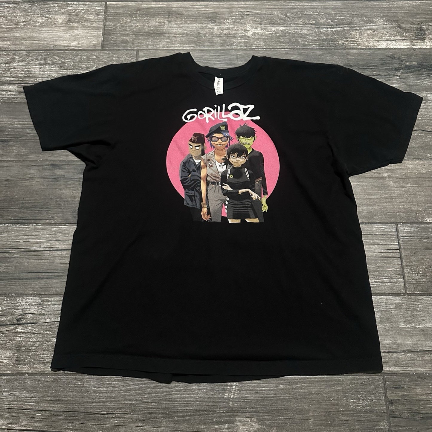 Y2K GORILLAZ GROUP BLACK PROMO MUSIC CONCERT T-SHIRT GRAPHIC SZ 2XL Yesterday's Fits Clothing Fashion Vintage Streetwear Fashion Item