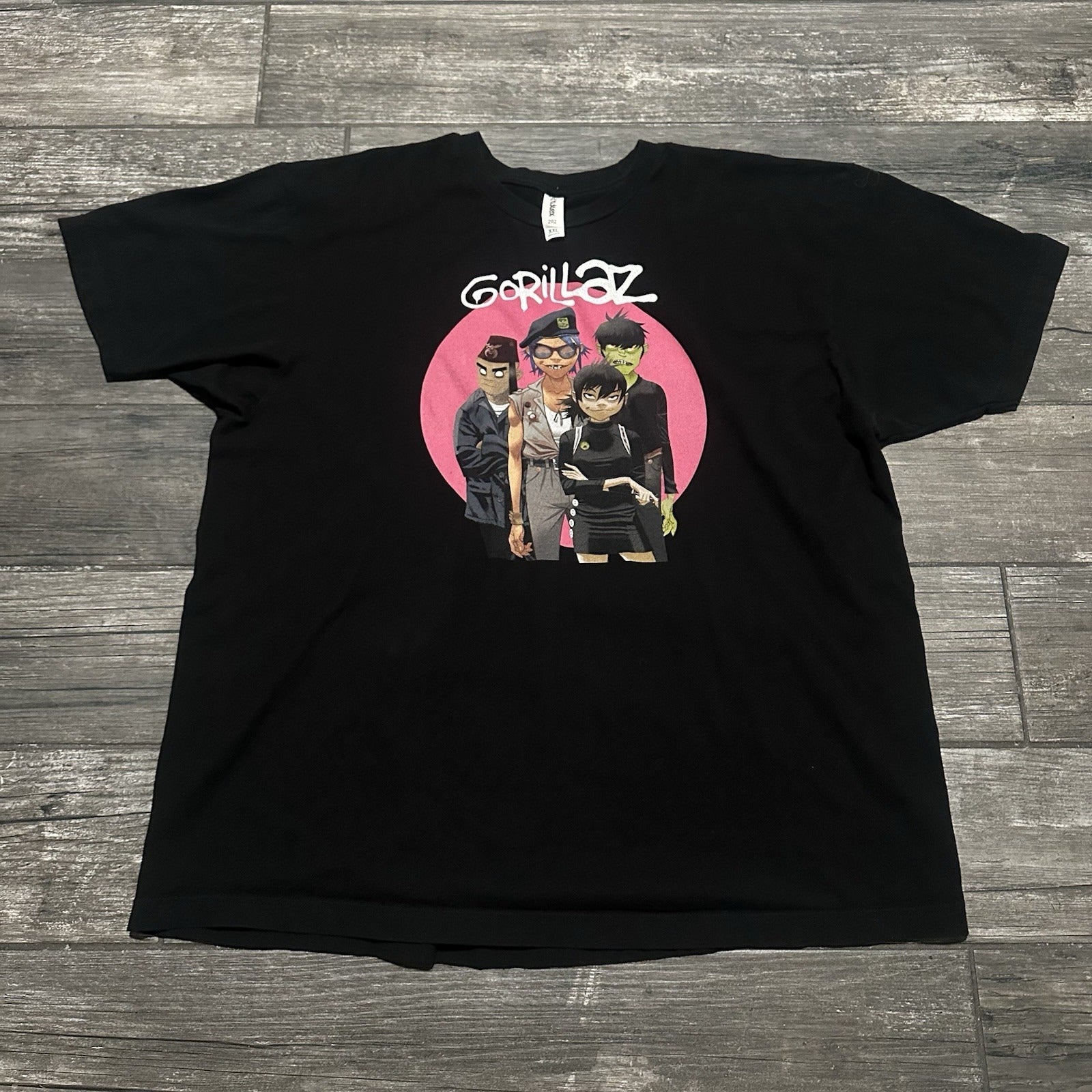 Y2K GORILLAZ GROUP BLACK PROMO MUSIC CONCERT T-SHIRT GRAPHIC SZ 2XL Yesterday's Fits Clothing Fashion Vintage Streetwear Fashion Item