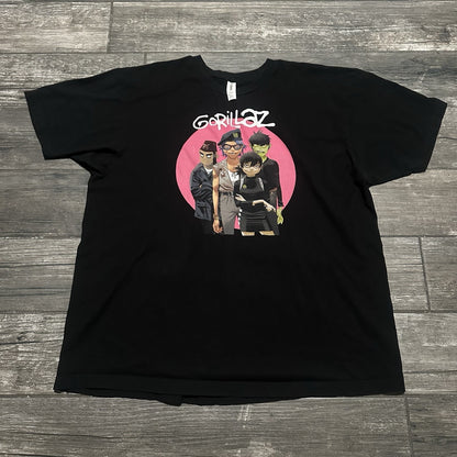 Y2K GORILLAZ GROUP BLACK PROMO MUSIC CONCERT T-SHIRT GRAPHIC SZ 2XL Yesterday's Fits Clothing Fashion Vintage Streetwear Fashion Item